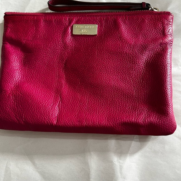 Cole Haan Hot Pink Pebble Leather Wristlet - Picture 4 of 14